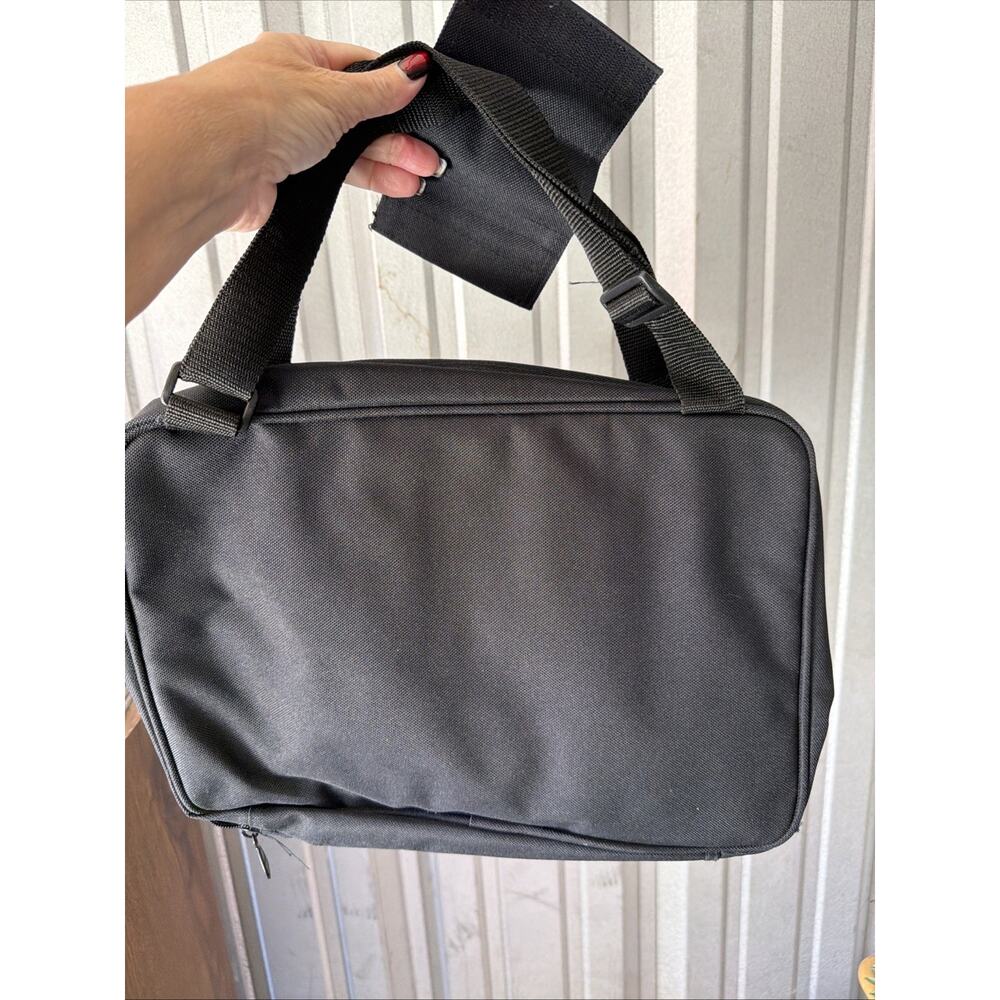 Freedom Bag QVC Travel Case Makeup Bag Organizer Toiletry Tote Straps Black VTG - Picture 8 of 8